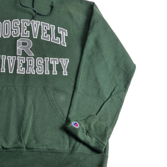 Champion Hoodie Green Roosevelt University USA Hooded Sweatshirt US  Mens Size M - Picture 7 of 10